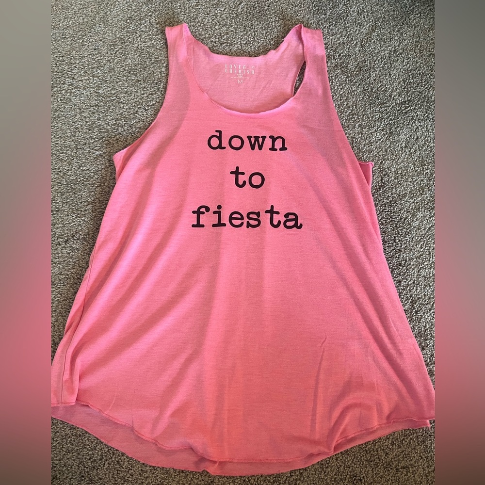 Love & Cherish “down to fiesta” pink women’s tank top size M